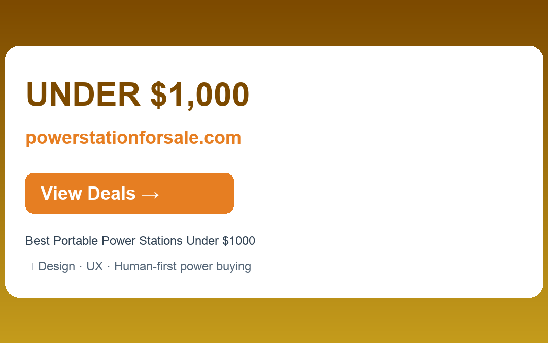 Best Portable Power Stations Under $1000 — UNDER $1,000 | powerstationforsale.com