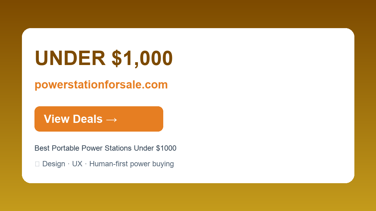 Best Portable Power Stations Under $1000 — UNDER $1,000 | powerstationforsale.com