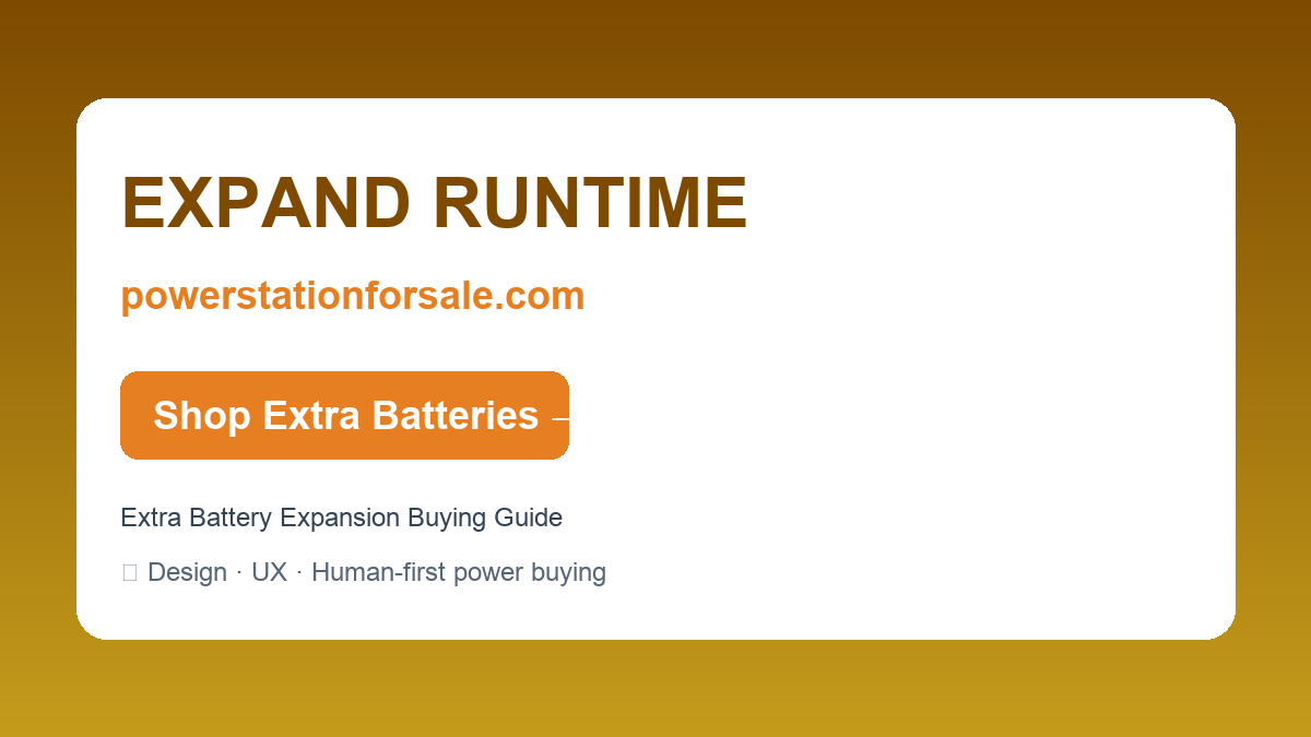 Extra Battery Expansion Buying Guide — EXPAND RUNTIME | powerstationforsale.com