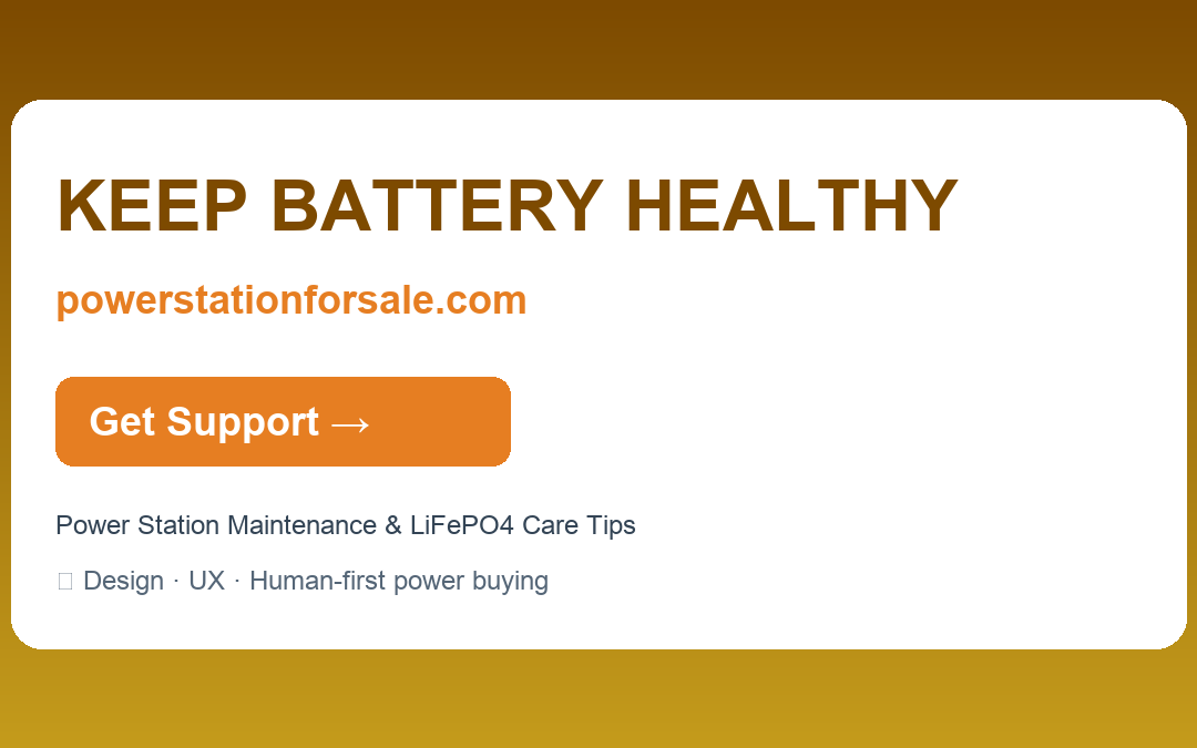 Power Station Maintenance & LiFePO4 Care Tips — KEEP BATTERY HEALTHY | powerstationforsale.com