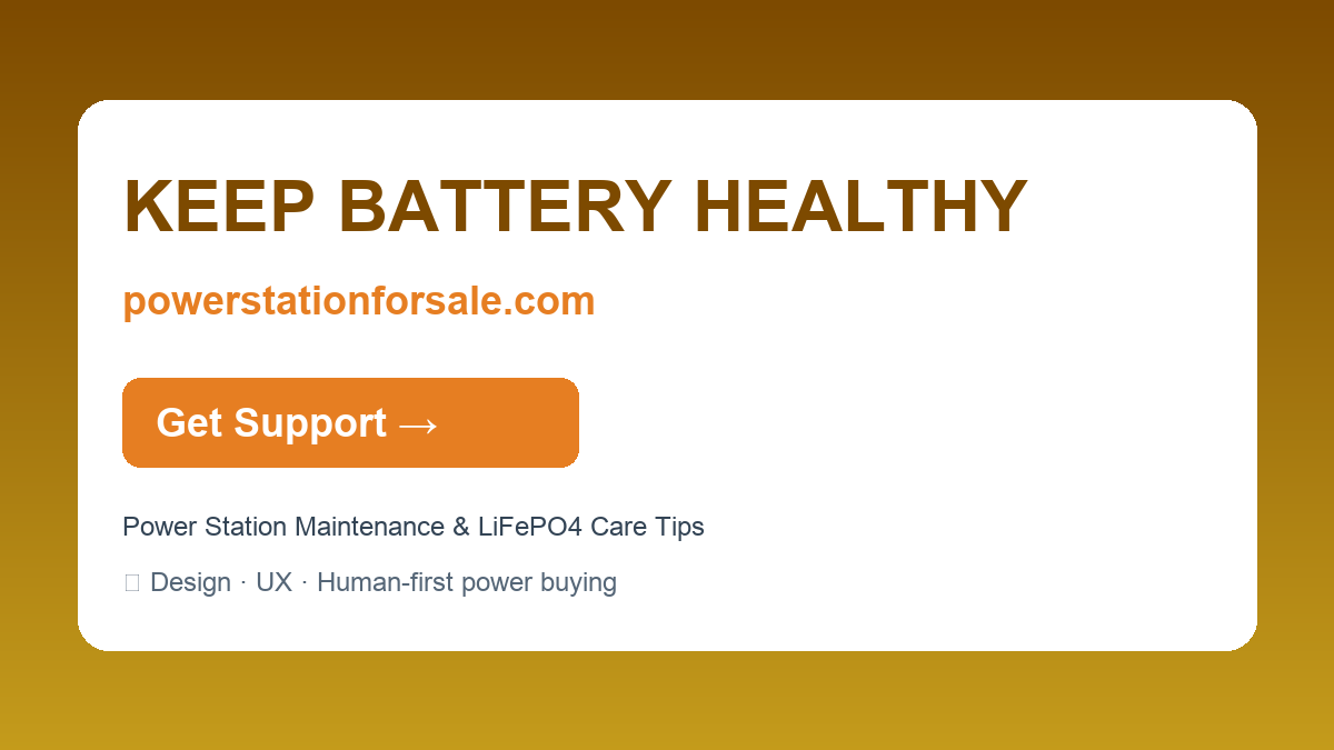 Power Station Maintenance & LiFePO4 Care Tips — KEEP BATTERY HEALTHY | powerstationforsale.com