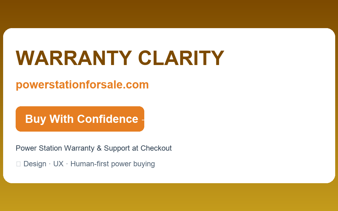 Power Station Warranty & Support at Checkout — WARRANTY CLARITY | powerstationforsale.com