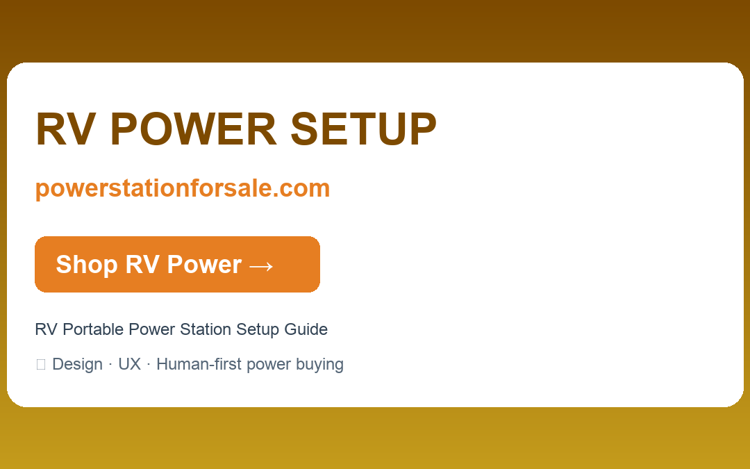 RV Portable Power Station Setup Guide — RV POWER SETUP | powerstationforsale.com